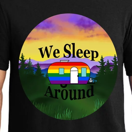 We Sleep Around Camper Lgbt Couple Travel Rv Trailer Funny Cool Gift Pajama Set