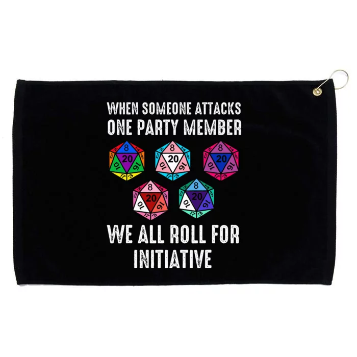 When Someone Attacks One Party Member D20 Dice Lgbtq Grommeted Golf Towel