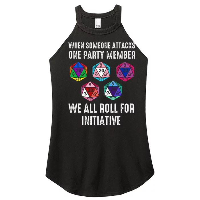 When Someone Attacks One Party Member D20 Dice Lgbtq Women’s Perfect Tri Rocker Tank