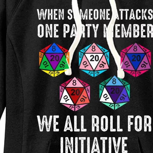 When Someone Attacks One Party Member D20 Dice Women's Fleece Hoodie