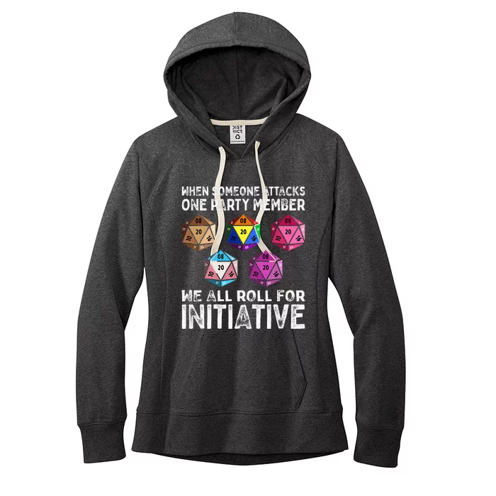 When Someone Attacks One Party Member D20 Dice Lgbtq Ally Women's Fleece Hoodie