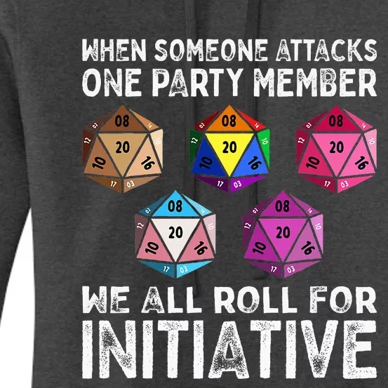 When Someone Attacks One Party Member D20 Dice Lgbtq Ally Women's Pullover Hoodie