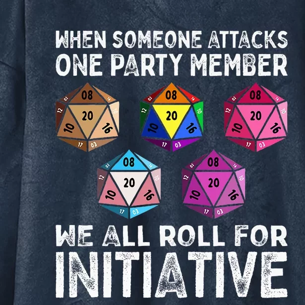 When Someone Attacks One Party Member D20 Dice Lgbtq Ally Hooded Wearable Blanket