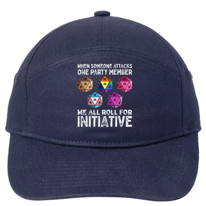 When Someone Attacks One Party Member D20 Dice Lgbtq Ally 7-Panel Snapback Hat