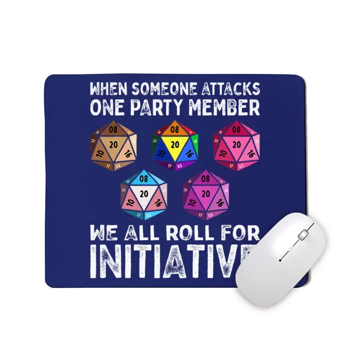 When Someone Attacks One Party Member D20 Dice Lgbtq Ally Mousepad