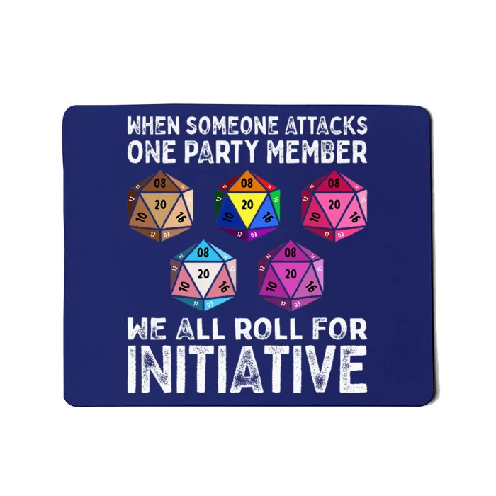 When Someone Attacks One Party Member D20 Dice Lgbtq Ally Mousepad