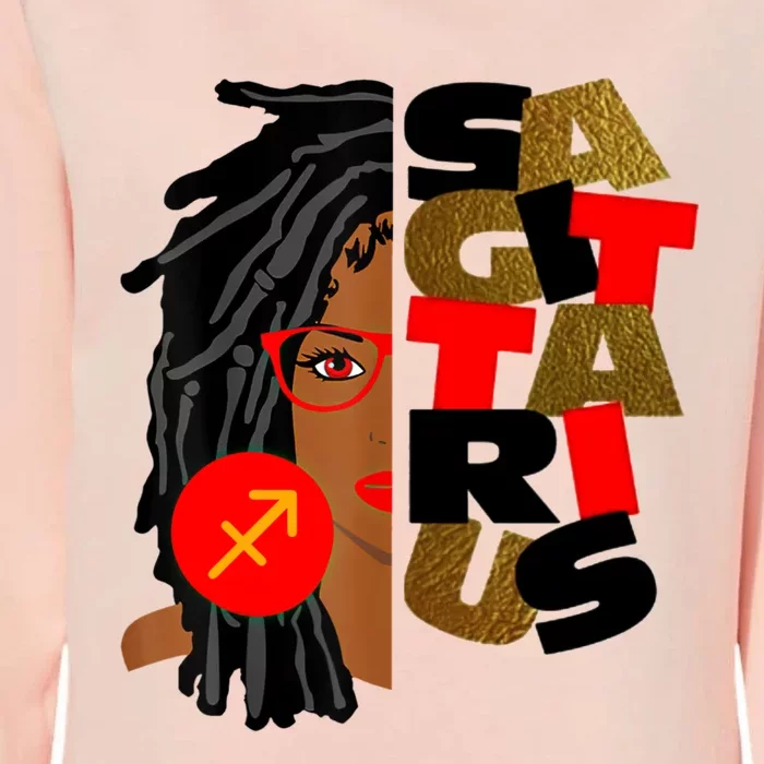 Wo Sagittarius Afro Locs Zodiac Signs Birthday Meaningful Gift Womens California Wash Sweatshirt