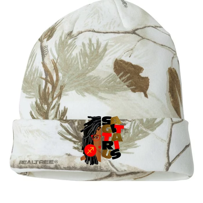 Wo Sagittarius Afro Locs Zodiac Signs Birthday Meaningful Gift Kati - 12in Camo Beanie