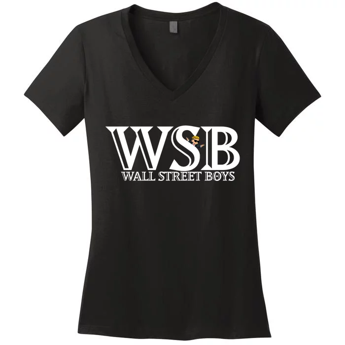 WSB Wall Street Boys Women's V-Neck T-Shirt