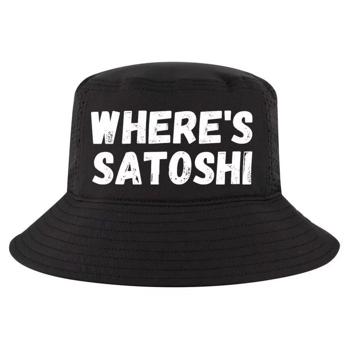 Where’s Satoshi, Bitcoin, DeFi BTC, Est.2009, Crypto Mining Cool Comfort Performance Bucket Hat