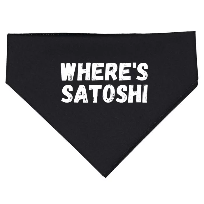 Where’s Satoshi, Bitcoin, DeFi BTC, Est.2009, Crypto Mining USA-Made Doggie Bandana