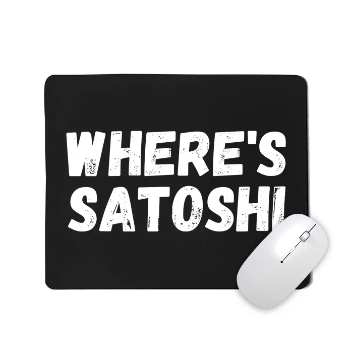 Where’s Satoshi, Bitcoin, DeFi BTC, Est.2009, Crypto Mining Mousepad