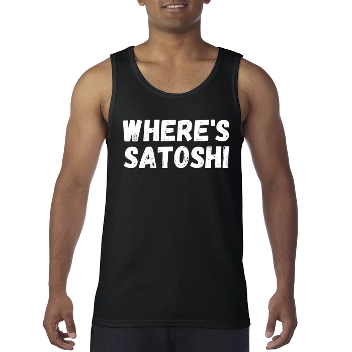 Where’s Satoshi, Bitcoin, DeFi BTC, Est.2009, Crypto Mining Tank Top