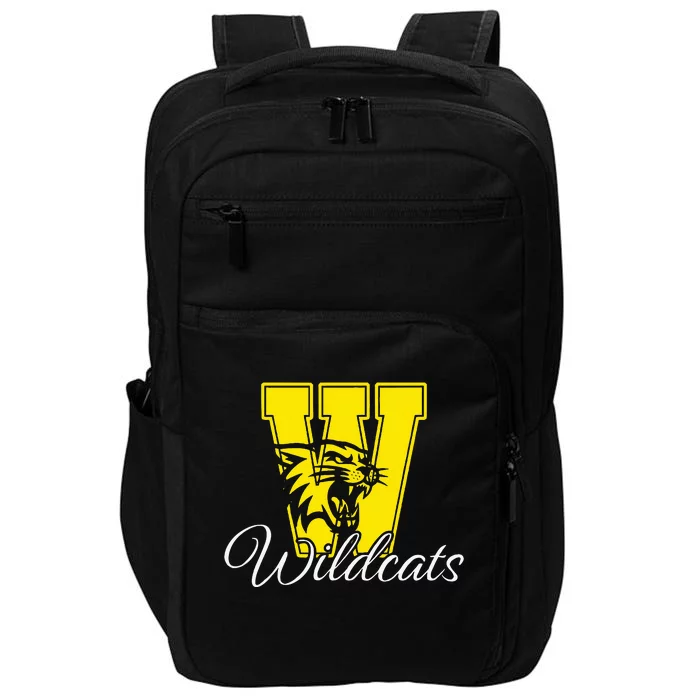 Wildcats Spirit Bold Letter W Impact Tech Backpack