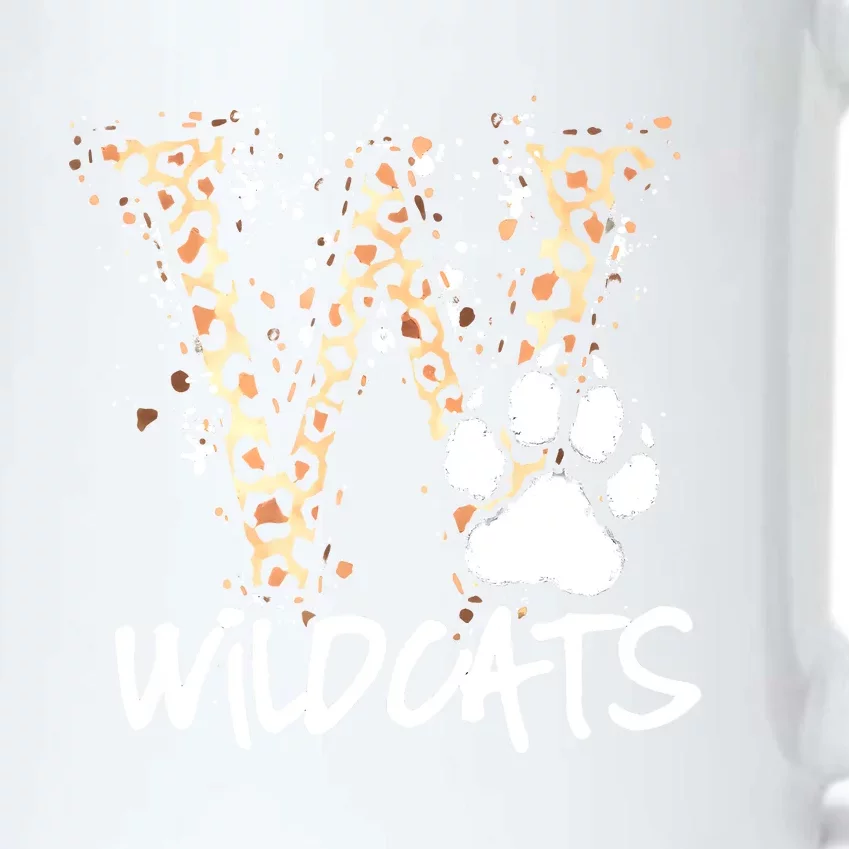 Wildcats Spirit Bold Letter W And Paw Print Black Color Changing Mug