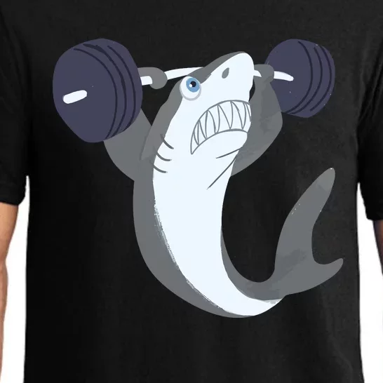 Weightlifing Shark Barbell Funny Workout Gym Weightlifter Pajama Set