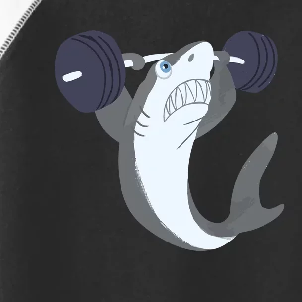 Weightlifing Shark Barbell Funny Workout Gym Weightlifter Toddler Fine Jersey T-Shirt