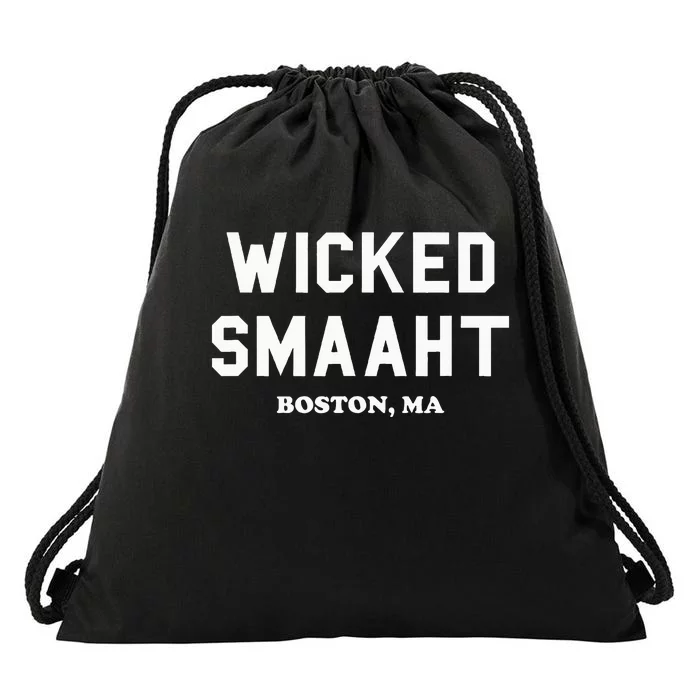 Wicked Smaaht Boston Ma Funny Boston Drawstring Bag