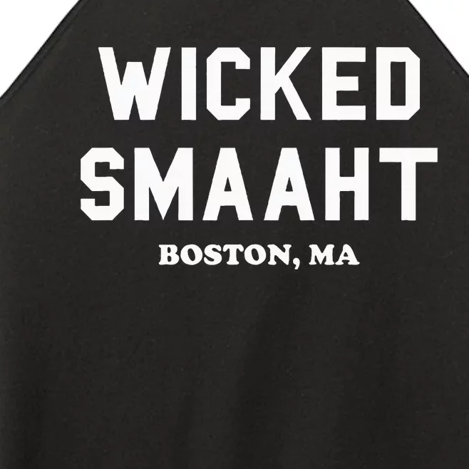 Wicked Smaaht Boston Ma Funny Boston Women’s Perfect Tri Rocker Tank