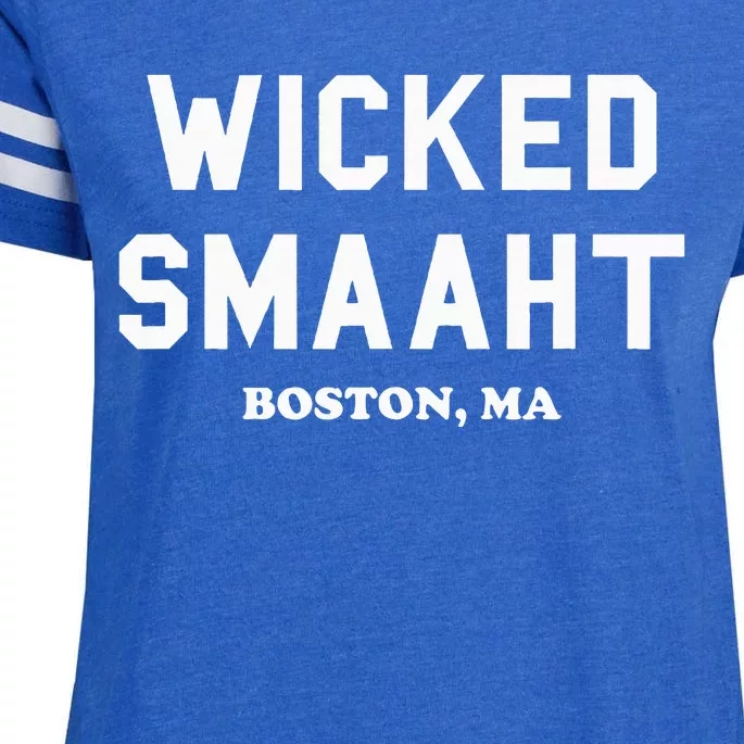 Wicked Smaaht Boston Ma Funny Boston Enza Ladies Jersey Football T-Shirt