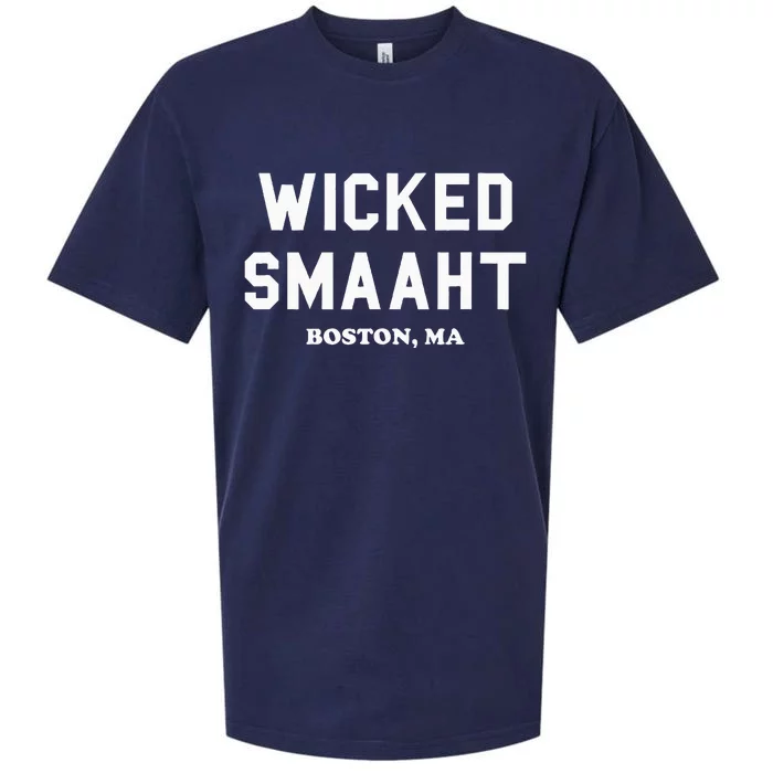 Wicked Smaaht Boston Ma Funny Boston Sueded Cloud Jersey T-Shirt