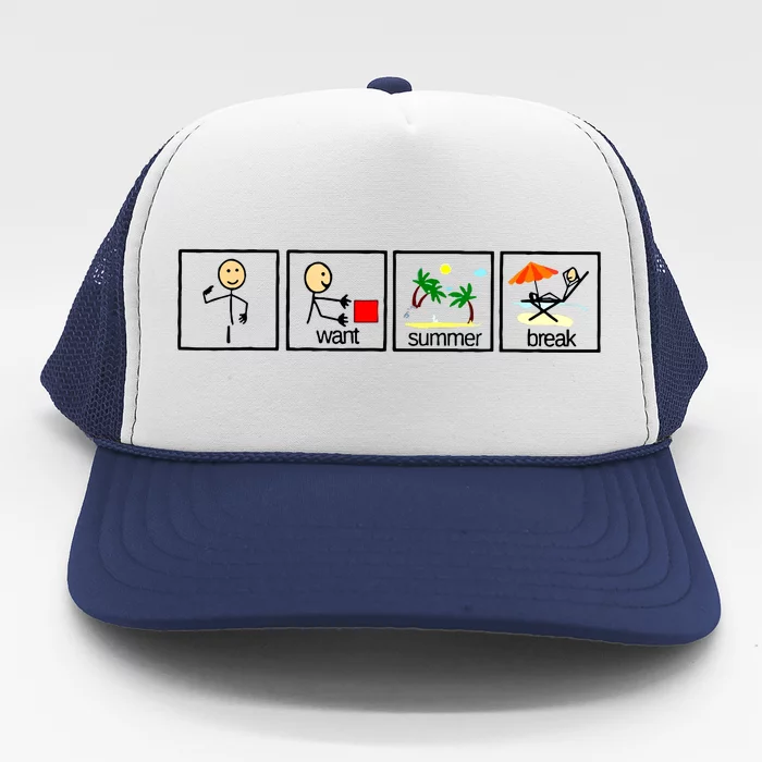 Want Summer Break Trucker Hat