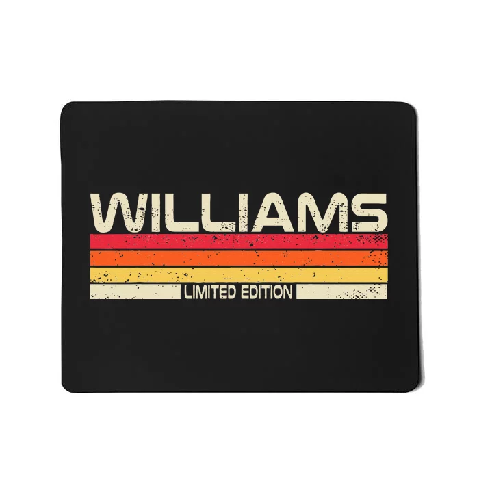 Williams Surname Birthday Family Reunion 80s 90s Sunset Mousepad