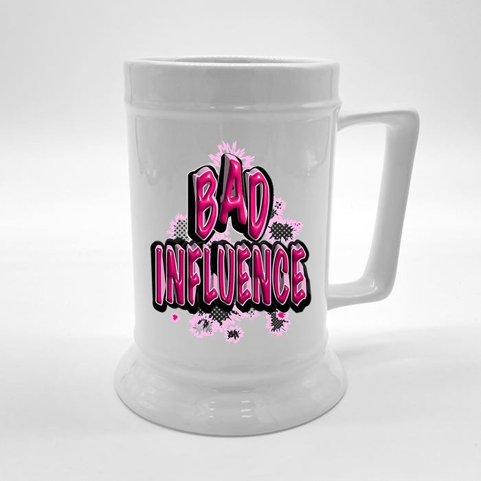 Women Sassy Bad Influence Front & Back Beer Stein