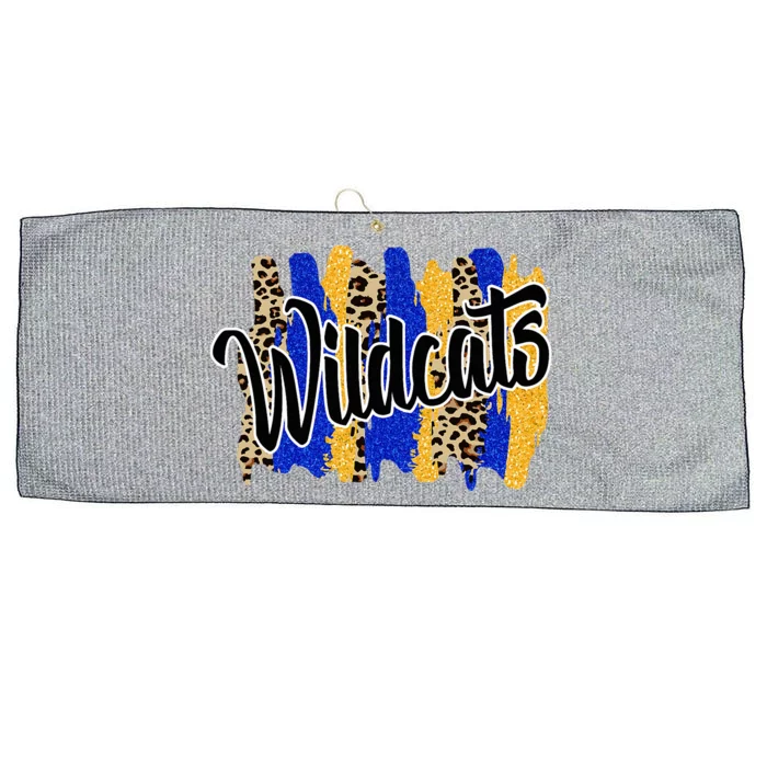 Wildcats Swash Blue Yellow School Spirit Large Microfiber Waffle Golf Towel