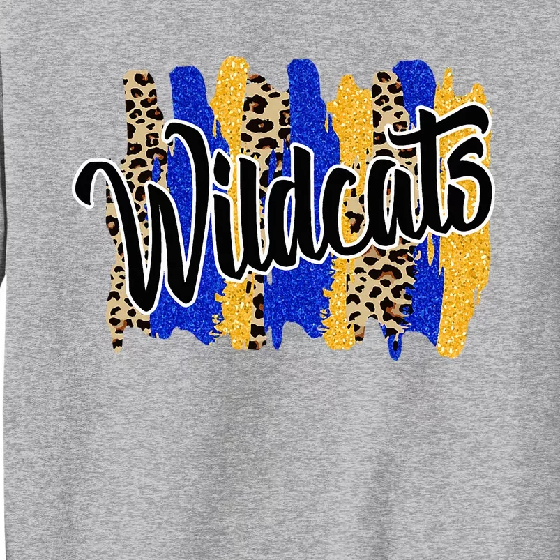 Wildcats Swash Blue Yellow School Spirit Sweatshirt