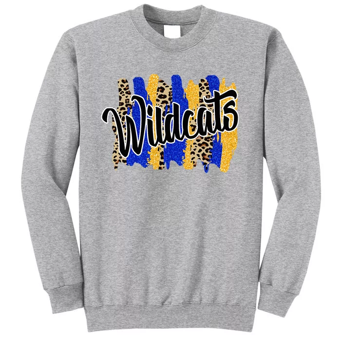 Wildcats Swash Blue Yellow School Spirit Sweatshirt