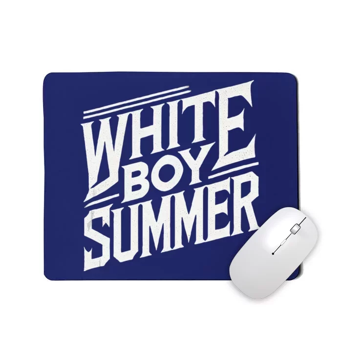 White Summer Boating Funny Summer Humor Mousepad