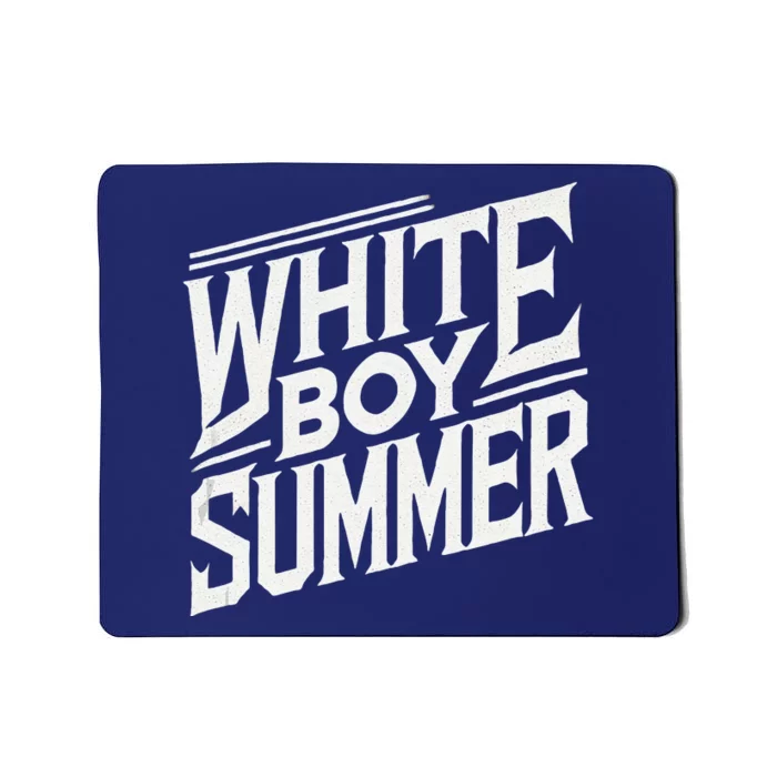 White Summer Boating Funny Summer Humor Mousepad