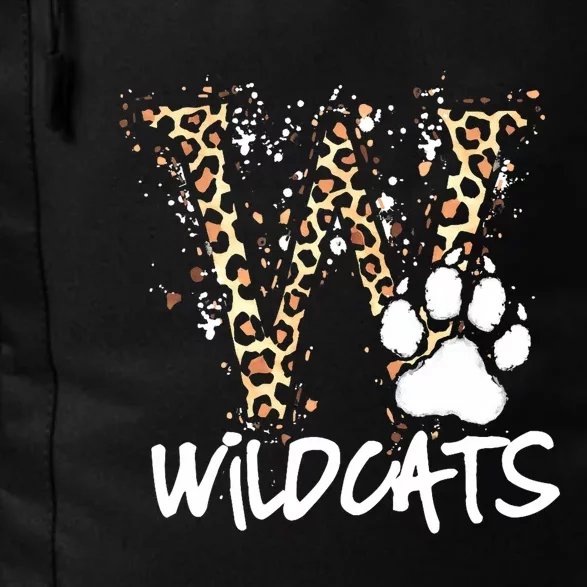 Wildcats Spirit Bold Letter W And Paw Print Daily Commute Backpack