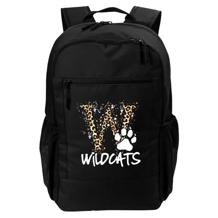 Wildcats Spirit Bold Letter W And Paw Print Daily Commute Backpack