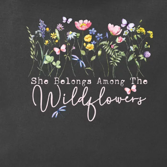 Wildflowers She Belongs Among The Wildflowers Gardening Zip Tote Bag