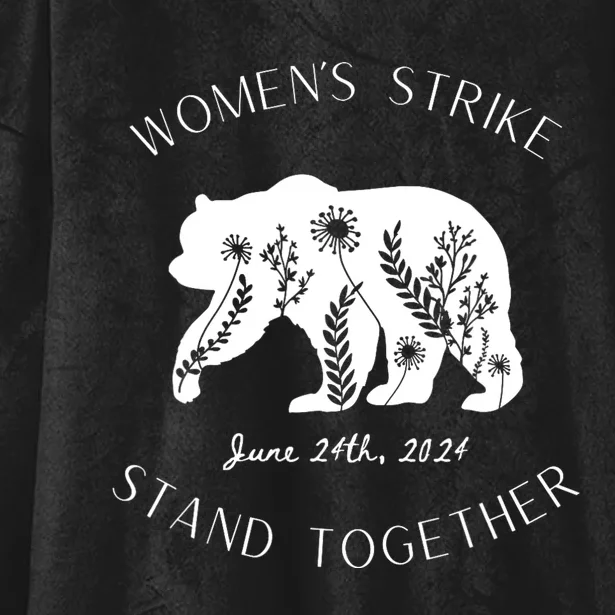 WomanS Strike Bear Stand Together WomanS Strike June 24th Hooded Wearable Blanket