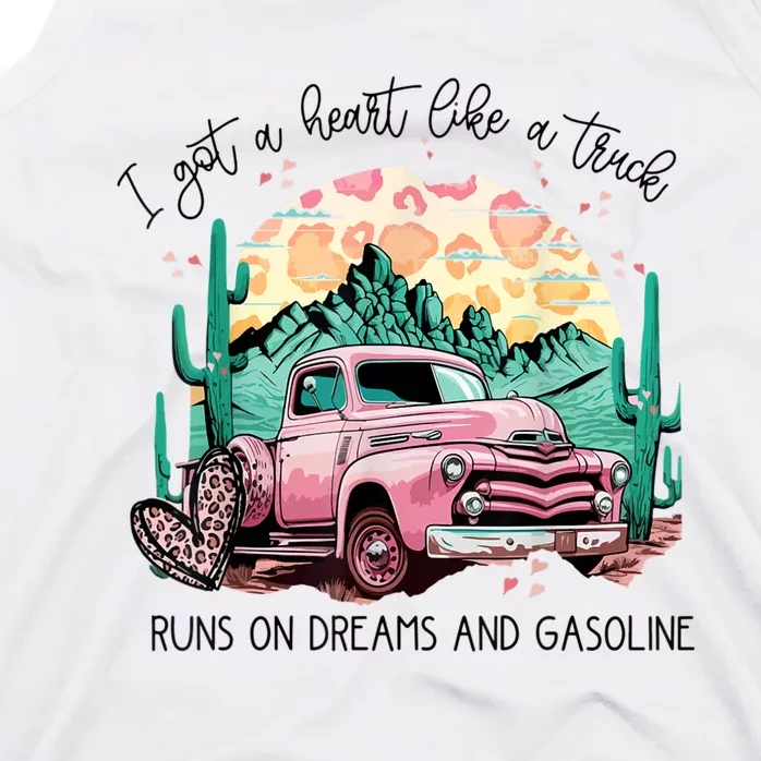 Western Sunset Cowgirl I Got A Heart Like A Truck Tank Top