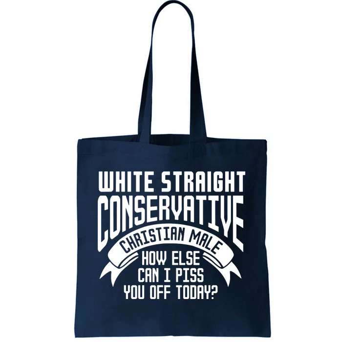 White Straight Conservative Christian Tote Bag