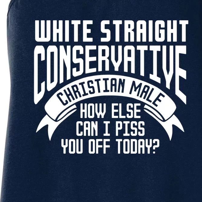 White Straight Conservative Christian Women's Racerback Tank