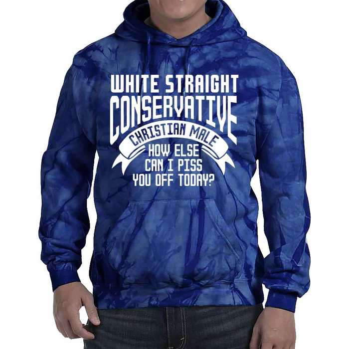 White Straight Conservative Christian Tie Dye Hoodie