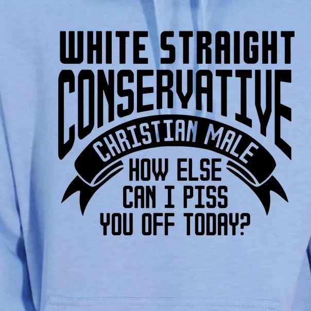 White Straight Conservative Christian Unisex Surf Hoodie