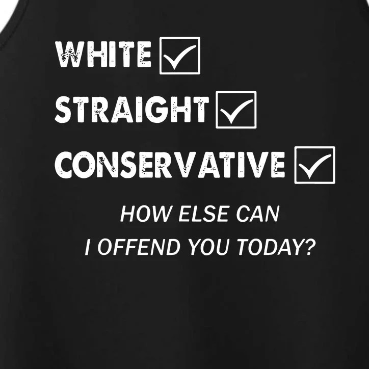 White Straight Conservative Performance Tank