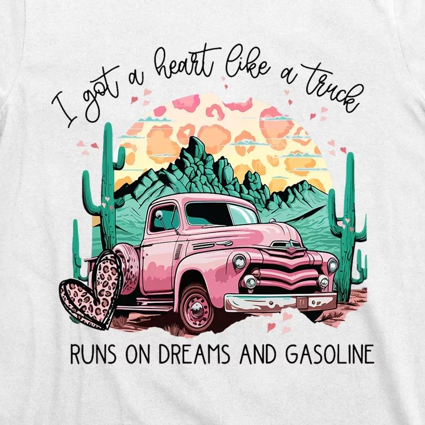 Western Sunset Cowgirl I Got A Heart Like A Truck T-Shirt