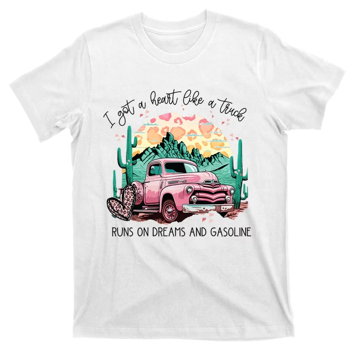 Western Sunset Cowgirl I Got A Heart Like A Truck T-Shirt