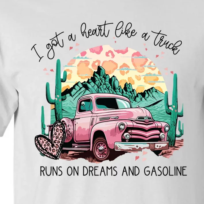 Western Sunset Cowgirl I Got A Heart Like A Truck Tall T-Shirt