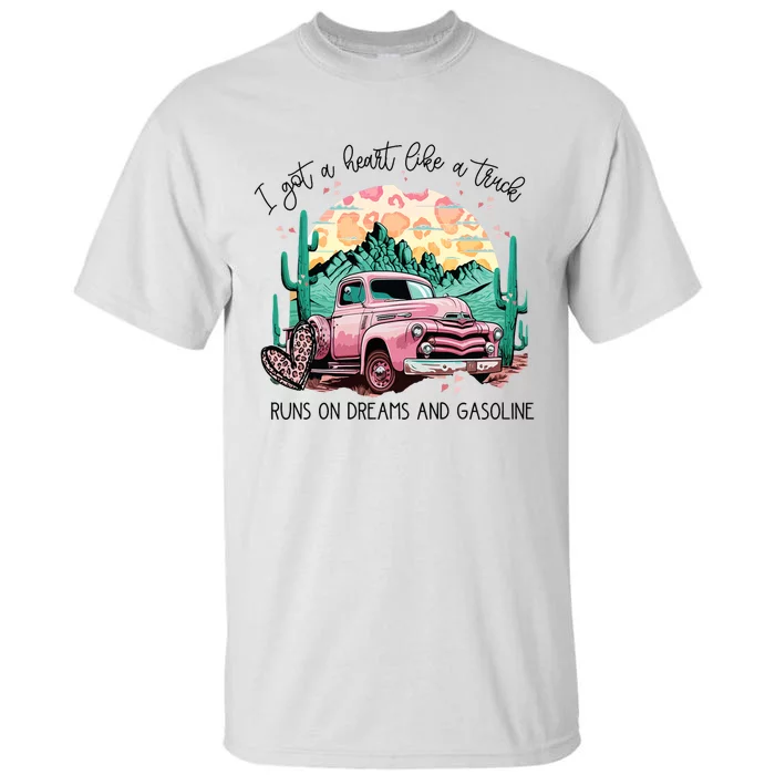 Western Sunset Cowgirl I Got A Heart Like A Truck Tall T-Shirt