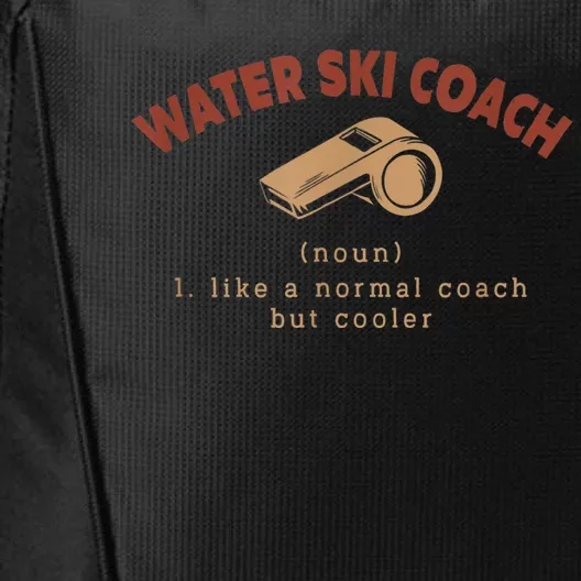 Water Ski Coach Definition Funny Water Skiing Humor City Backpack