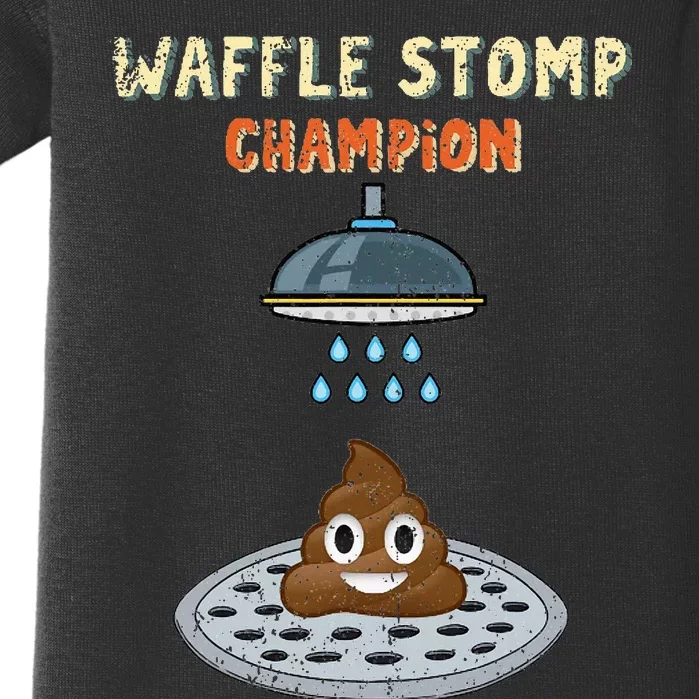 Waffle Stomp Champion Turd Poop In Shower With Pride Baby Bodysuit