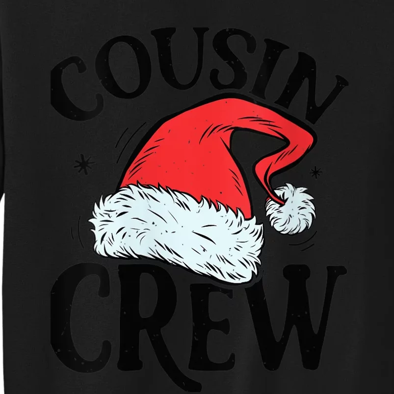 Wo Santa Cousin Crew Christmas Family Matching Pajamas Xmas Tall Sweatshirt